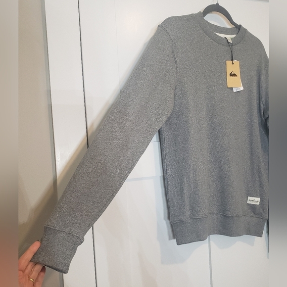 Quiksilver Pullover Crewneck Sweatshirt Gray New With Tags Size Small - Picture 4 of 14